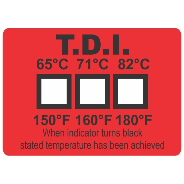 Dishwasher Thermal Disinfection Indicator Labels: TDI